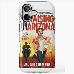 Raising Arizona alternative movie poster Coen Brothers pulp book cover iPhone Case
