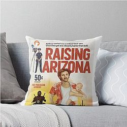 Raising Arizona alternative Coen Brothers pulp book cover Throw Pillow