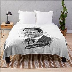 Ralph Macchio Abstract Sketch Art Throw Blanket