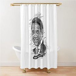 Ralph Macchio Abstract Sketch Art Shower Curtain