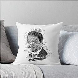 Ralph Macchio Abstract Sketch Art Throw Pillow