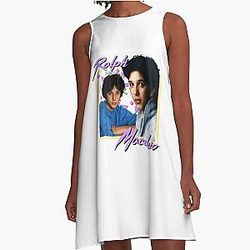 For 80s Mens Ralph Macchio Quiz Question A-Line Dress