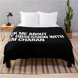 Ask Me About My Obsession With Ram Charan Throw Blanket