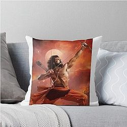 RRR Ram CharanTelugu Design Throw Pillow