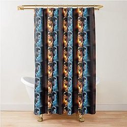 Indian Bollywood Superstar Jr NTR & Ram Charan in RRR Shower Curtain