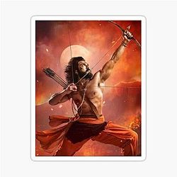 RRR Ram Charan Telugu Sticker