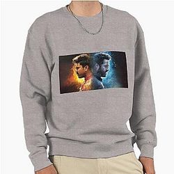 Indian Bollywood super star Jr. NTR and Ram Charan in RRR Pullover Sweatshirt