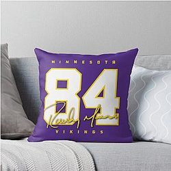 Vikings Randy Moss 84 Signature Design Pillow