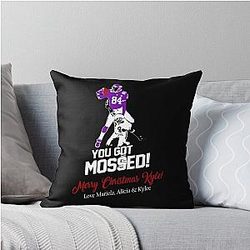 Randy Moss vs Charles Woodson You Got Mossed Throw Pillow