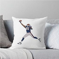 Randy Moss Patriots Throw Pillow
