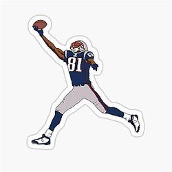 Randy Moss Patriots Sticker