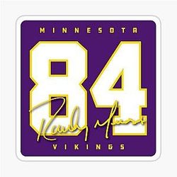 Vikings Randy Moss 84 Signature Design Sticker