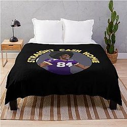 Randy Moss Straight Cash Homie Funny Vikings Patriots Gift Football Novelty Awesome Cool Hilarious Gag Throw Blanket