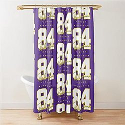 Vikings Randy Moss 84 Signature Design Shower Curtain