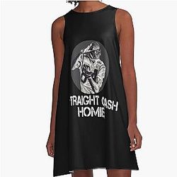 Randy Moss Straight Cash Homie Funny Vikings Patriots Gift Football Novelty Nerdy Awesome Cool Hilarious Gag A-Line Dress
