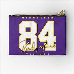 Vikings Randy Moss 84 Signature Design Zipper Pouch