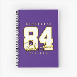 Vikings Randy Moss Signature Design Spiral Notebook