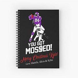 Randy Moss vs Charles Woodson You Got Mossed Spiral Notebook
