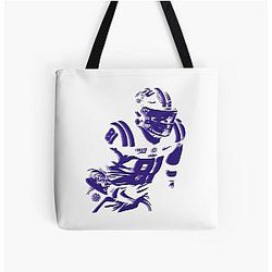 Randy Moss Football All Over Print Tote Bag