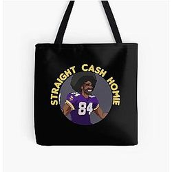 Randy Moss Straight Cash Homie, Funny Vikings Patriots Gift Novelty Awesome Cool Hilarious Gag Tote Bag