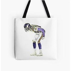 Randy Moss Moon Lambeau Field Iconic NFL Moment Art All Over Print Tote Bag