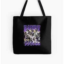 Randy Moss Retro Print Tote Bag