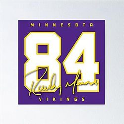 Vikings Randy Moss Signature Design Poster