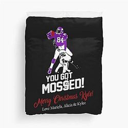 Randy Moss Over Charles Woon You Got Mossed Duvet Cover