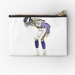 Randy Moss Moon Lambeau Field - Iconic NFL Moment Art Zipper Pouch