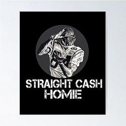 Randy Moss Straight Cash Homie Funny Vikings Patriots Gift Football Novelty Awesome Cool Hilarious Gag Poster