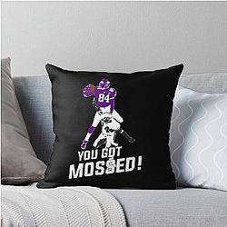 Randy Moss Over Charles Woodson You Got Mossed Throw Pillow