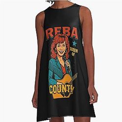 Art Reba McEntire A Line Dress