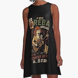 Art Reba McEntire A Line Dress