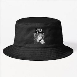 Reba McEntire Vintage 80s Style Fan Design Bucket Hat
