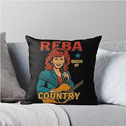 Art Reba McEntire Throw Pillow