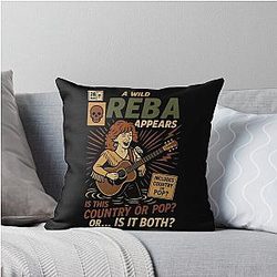 Art Reba McEntire Throw Pillow