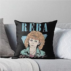 Art Reba McEntire Throw Pillow