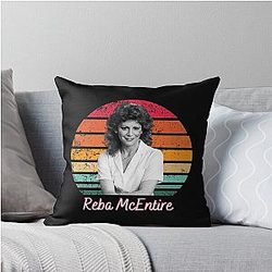 Art-Themed Reba McEntire Throw Pillow