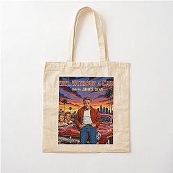 Rebel Without a Cause - James Dean Reimagined Movie Poster Cotton Tote Bag