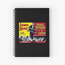 Retro Poster Rebel Without A Cause Spiral Notebook