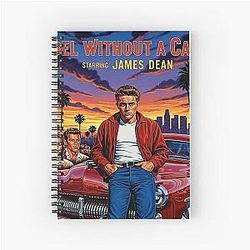 Rebel Without a Cause James Dean Reimagined Movie Poster Notebook