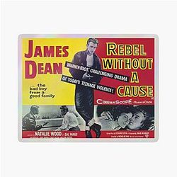Retro Poster Rebel Without A Cause Holographic Sticker