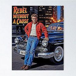 Rebel Without a Cause - James Dean Classic Movie Portrait
