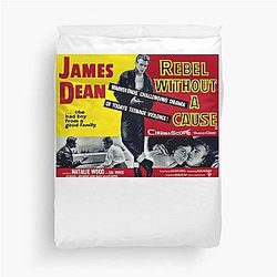 Retro Poster Rebel Without a Cause No Transparency Duvet Cover