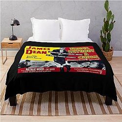 Retro Poster Rebel Without A Cause Throw Blanket