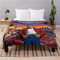 Rebel With a Cause - James Dean Reimagined Movie Poster Art Blanket