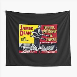 Retro Poster - Rebel Without a Cause Tapestry