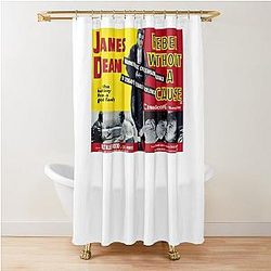 Retro Poster Rebel Without A Cause Shower Curtain
