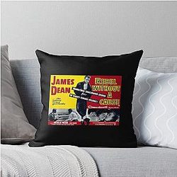 Retro Poster Rebel Without A Cause Throw Pillow