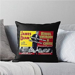 Retro Poster Rebel Without A Cause No Transparency Throw Pillow